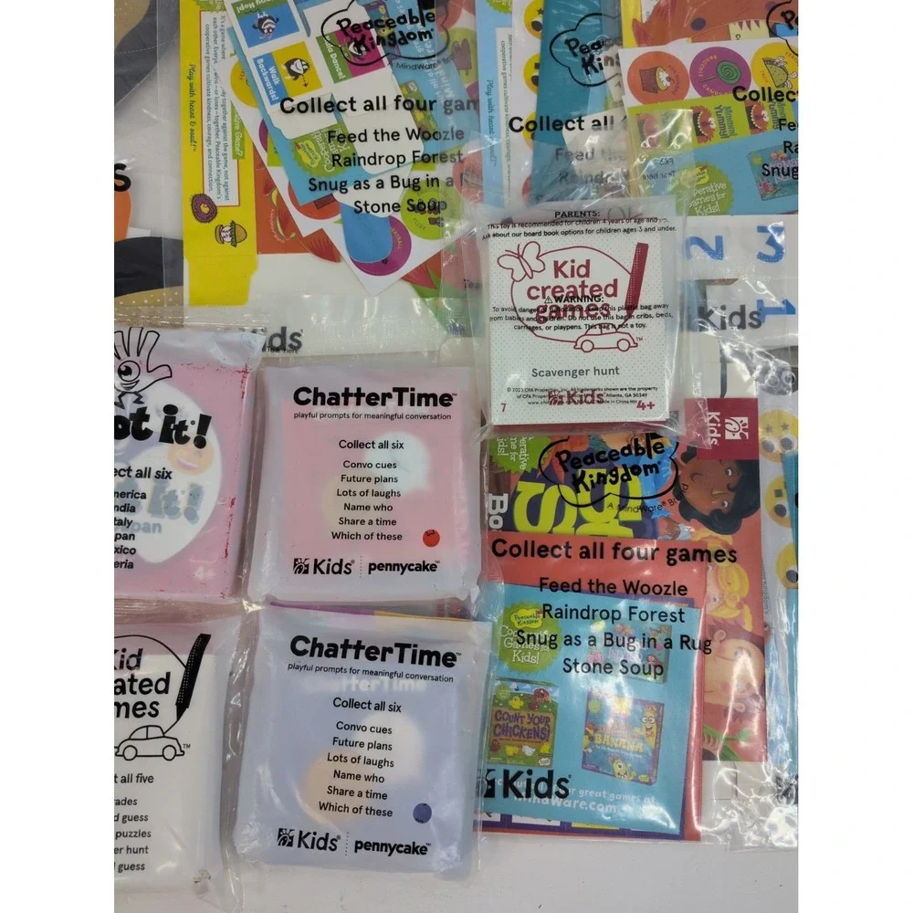 SEALED LOT 27🚨ChickfilA KidsMeal Games Cow Mask Puzzles Book Evergreen BusyBag